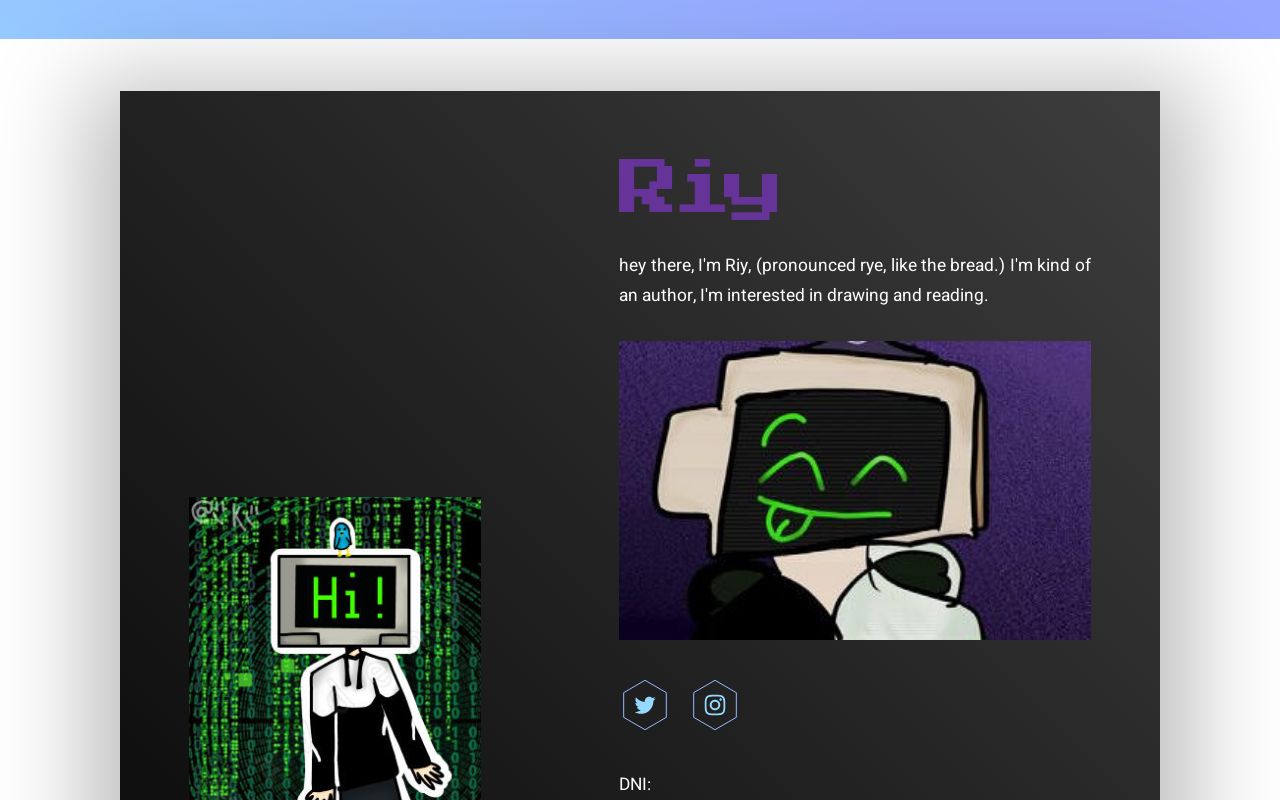 Carrd profile picture for @riy